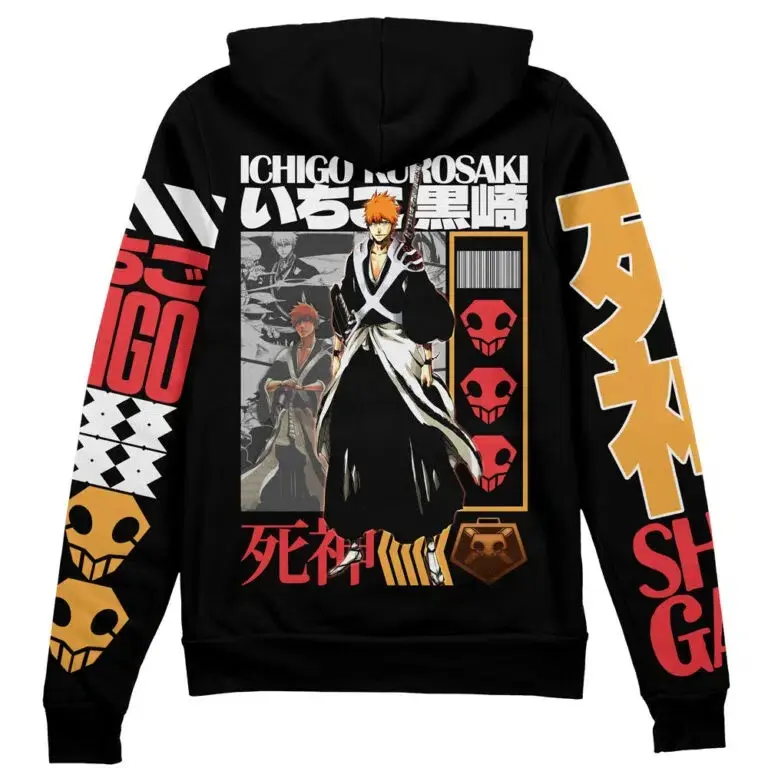 [FREESHIP] Ichigo Kurosaki TYBWA V2 Bleach Streetwear Zip Hoodie Jacket, Anime fan zip up hoodie, Perfect for Fall & Winter with Fitted Design, Soft Comfortable Sweatshirt #anime  #hoodie #menwear #Sweatshirt #ziphoodi