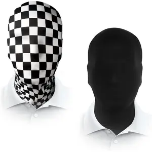 2 count Black Full  Mask Halloween Spandex Adult Hood Faceless Morph  Cloth