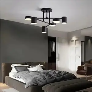 Creative 6-Light LED Ceiling Light, Modern Farmhouse Chandelier, Ideal for Kitchen, Bedroom, Hallway, Home Decor