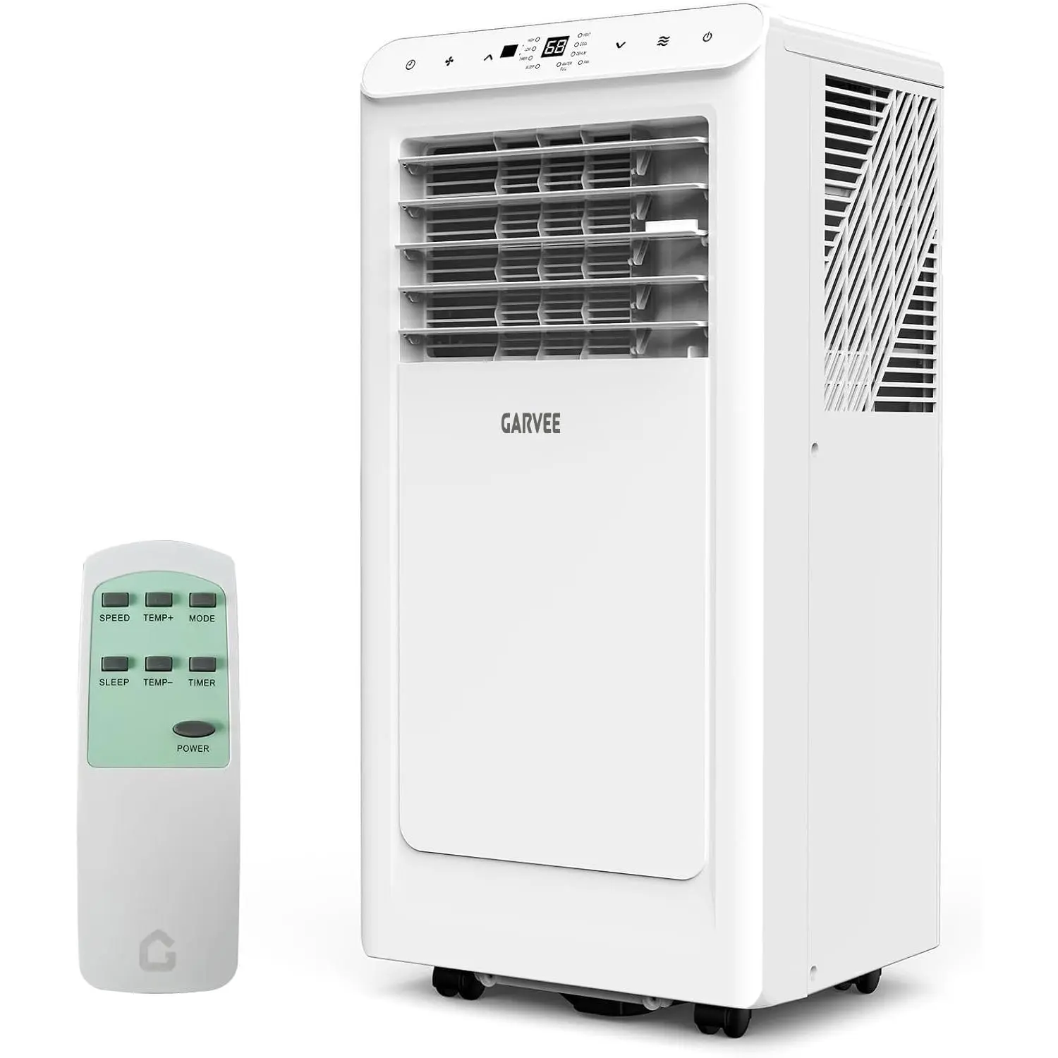 8000 BTU Portable Air Conditioner (Portable AC) for Up to 350 Sq.Ft. Spaces, Remote Control, 48dB Operation, 4-in-1 Function (Cooler, Dehumidifier, Fan, Sleep Mode), 24H Timer, Installation Kit, DOE Certified, CEER 6.2, White Panel