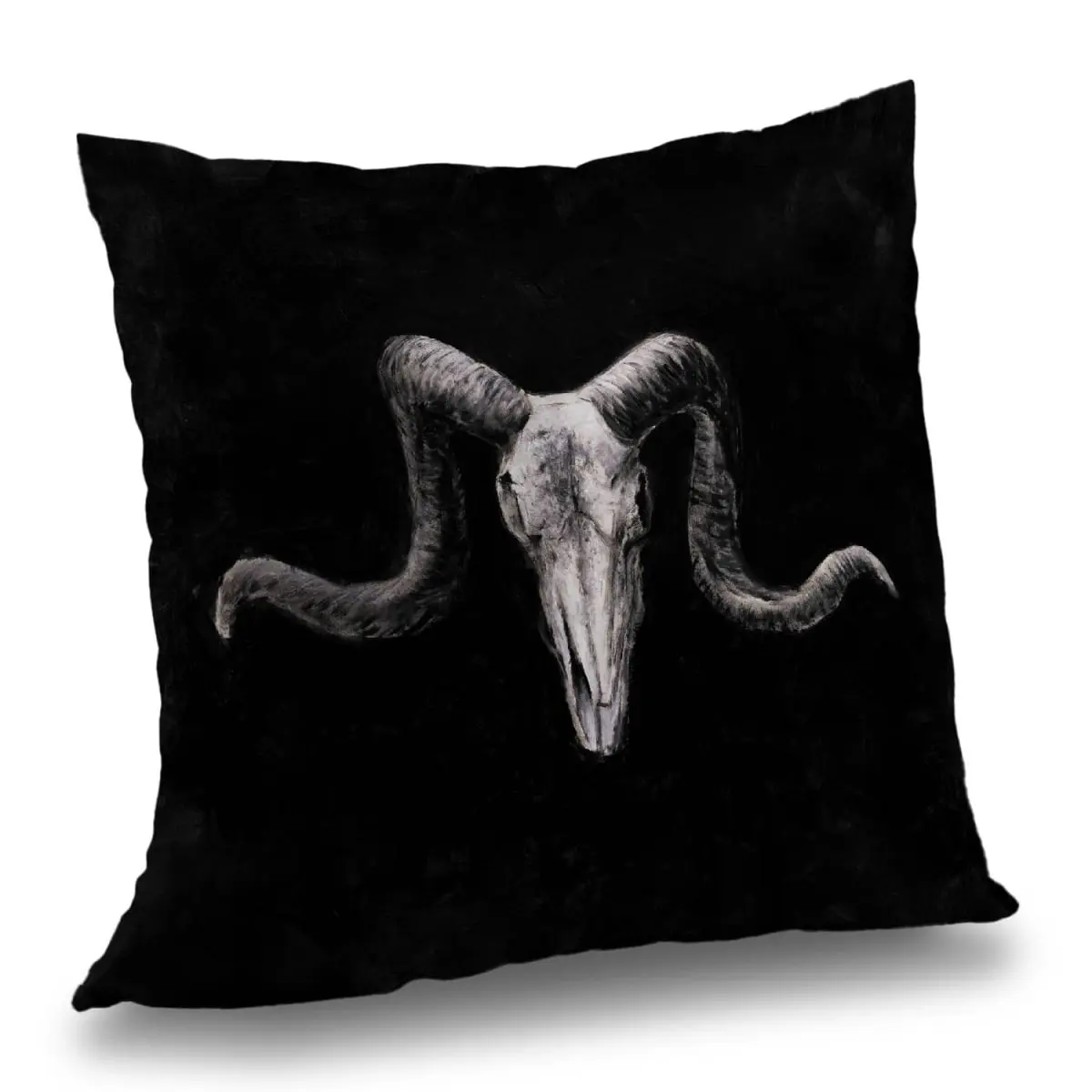 360 Stand Gothic Decorative Cushion - Grunge 3D Skull Graphic Poly Twill Throw Pillow, 14x14 in. with Home Decor Insert, Edgy Decor Accessories Standard Pillows, Decoration, Grunge Style, Room Decorations, Edgy Look