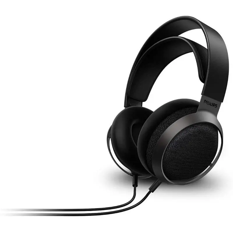 PHILIPS Fidelio X3 Professional Studio Monitor Headphones - Wired Over-the-Ear Design, 50mm Multi-Layer Diaphragms, Hi-Res Audio, Premium Finishing, Detachable Mobile Cable with Clip & Adapter, Transparent