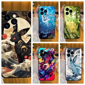 P-PPokemon soft black phone case Applicable to iphone 16 case 15 14 13 12 11 Fashionable phone case Shockproof phone case 2025 new model Premium Phone Case deals for you High-end phone case