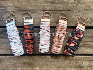 125+ Fabrics - Handmade Scrunchie Wristlet Keychain | wrist lanyard key fob custom customizable small gift ideas floral STEM cat dog fabric stretchy