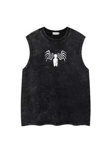 Men Women Spider-Man Graphic Print Vest, Casual Fitted Sleeveless Design, Summer New Trendy Fashion Streetwear