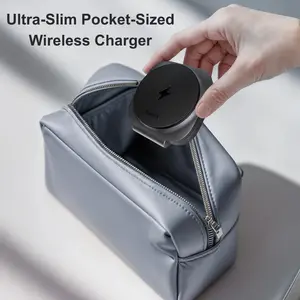 AUKEY MagFusion L Qi2 2-in-1 Foldable Magnetic Fast Wireless Charging Station LC-MC211 Adjustable Convenient