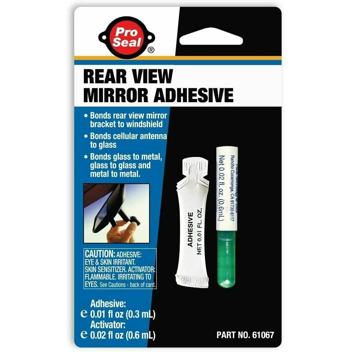 Rearview Mirror Glue Kit Adhesive Professional Strength Permanent Made in USA Windshield Repair Kit Automotive