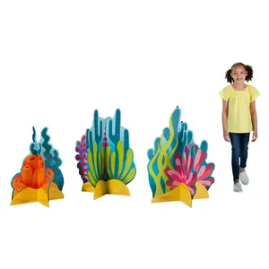 Colorful 3D Under the Sea Coral Cardboard Stand-Ups - 3 Pc.