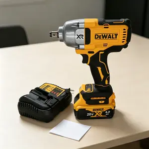 DeWalt DCF900 20V Max XR Brushless Impact Wrench with 1/2" Anvil High Torque Lithium Battery Professional Grade Bare Machine 1 Battery 1 Charger
