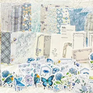 100PCS Vintage Floral Scrapbook Supplies, Paper Stickers Memo Set for Decorative Craft Journal Supplies for Junk Journal, DIY, Planner, Bullet Journal