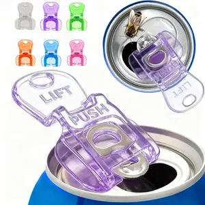Stylish Crystal Can Cover Kit-Easy Tab Opener & Protector, Premium Quality, Bee & Dust Guard (Pack of 6)
