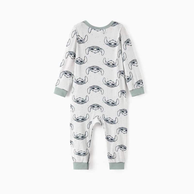 Disney Baby Boys & Girls Long Sleeve Footless Rompers Winnie The Pooh Minnie Mouse Stitch Simba Bamboo Blend Sleep Play Outfits