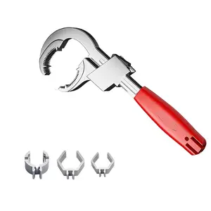 Multifunctional Bathroom Wrench Set, Adjustable Pipe Wrench with Three Models, Durable Handle, Sink Installation, Plumbing Maintenance Tool Kit