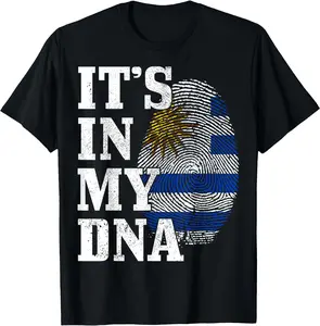 Uruguay It's In My DNA Uruguay Flag Unisex T-Shirt Cotton Menswear Man Classic