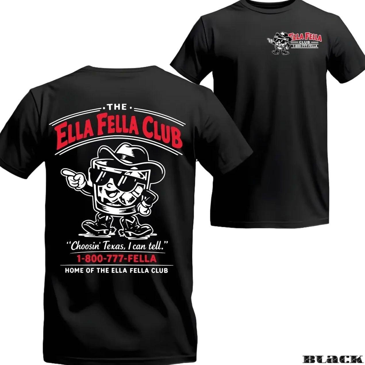 Ella Fella Club Shirt, Southern Western Streetwear Shirt, Classic Americana Outfit For Men Women, Unisex Casual Graphic T-Shirts