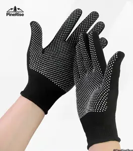 5 PairUnisex Non-Slip Dot Coated Nylon Gloves, Ultra-Thin Stretchy Breathable Dot Plastic Work Gloves, Anti-Slip Safety Protective Gloves for Daily Work & Outdoor Sports