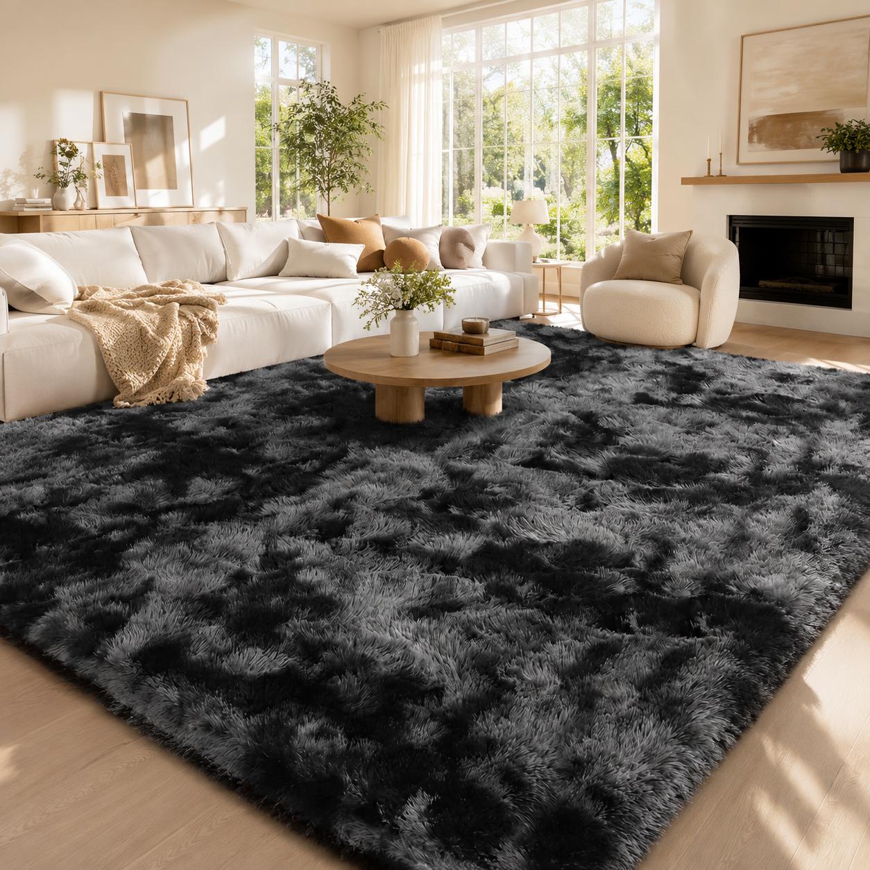 LUOGORT Ultra Soft Area Rugs For Bedroom Living Room Large Modern Fluffy Carpet Non Slip Backing Easy Maintain Mat For Hallway Dorm Apartment Home Office Home Decor Multiple Sizes