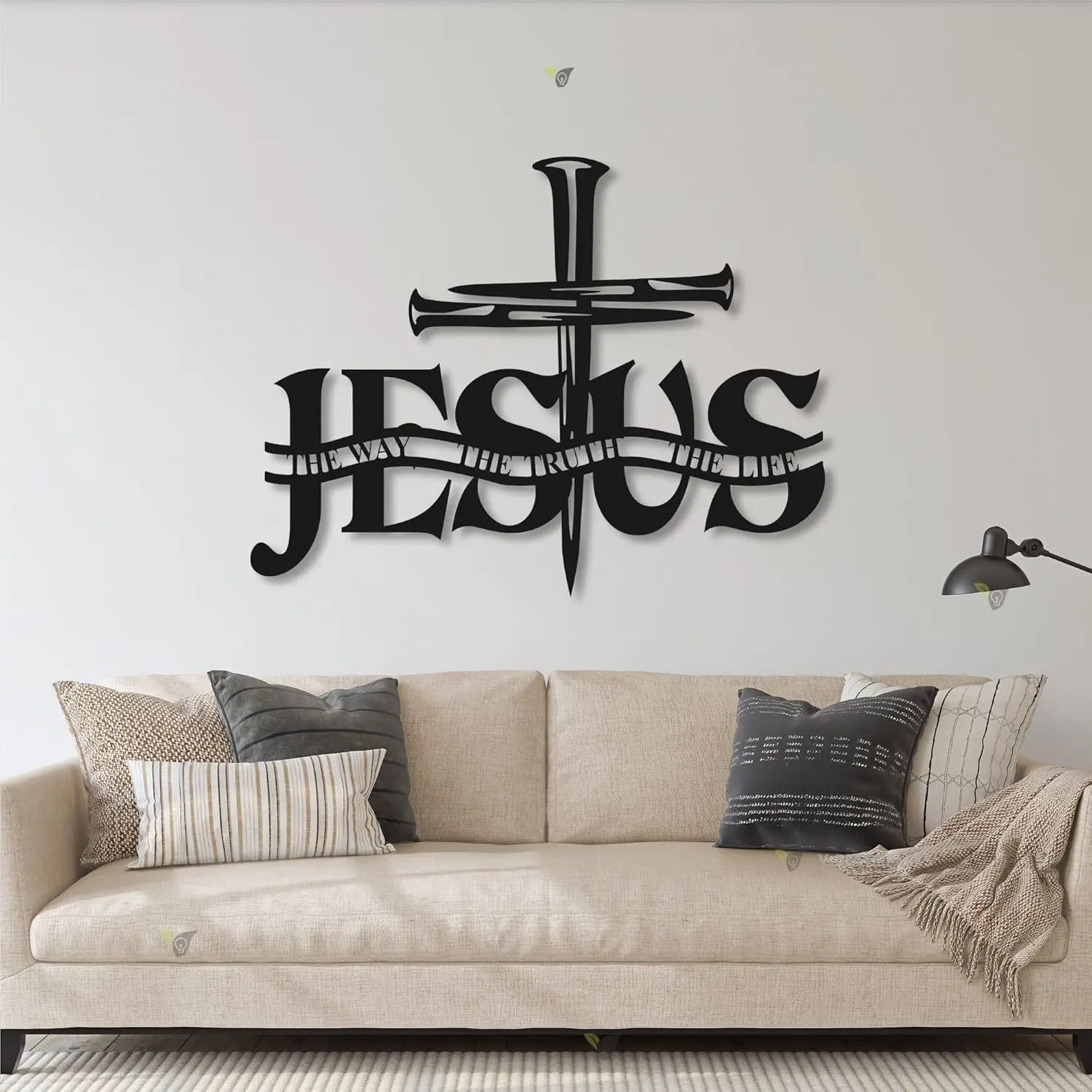 Jesus Metal Wall Art LED Lights, Custom LED Custom Name Sign - Christian Metal Sign Wall Decor, Welcome Sign Home Decor 154 Model-03