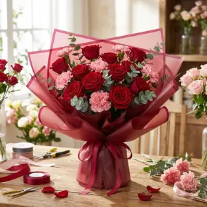 17 Sheets Flower Wrapping Paper, Gift Packaging Paper, Holiday Bouquet DIY, Multi-Color Options, Floral Decoration, Flower Shop Supplies