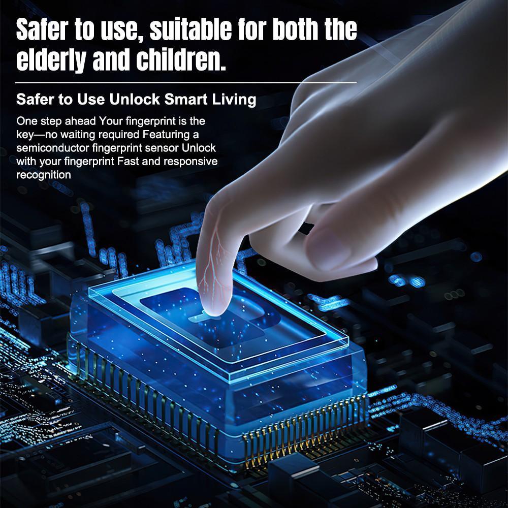 vUpgraded Door Lock Biometric Fingerprint Bluetooth Password Keyless Keypad Entry