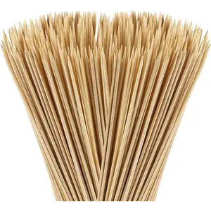 200 count   Skewers 6/8/10/12/14/16 inch Wooden Skewers Barbecue Sticks  Barbecue Kabob Skewers for BBQ Appetiser Fruit Grillin