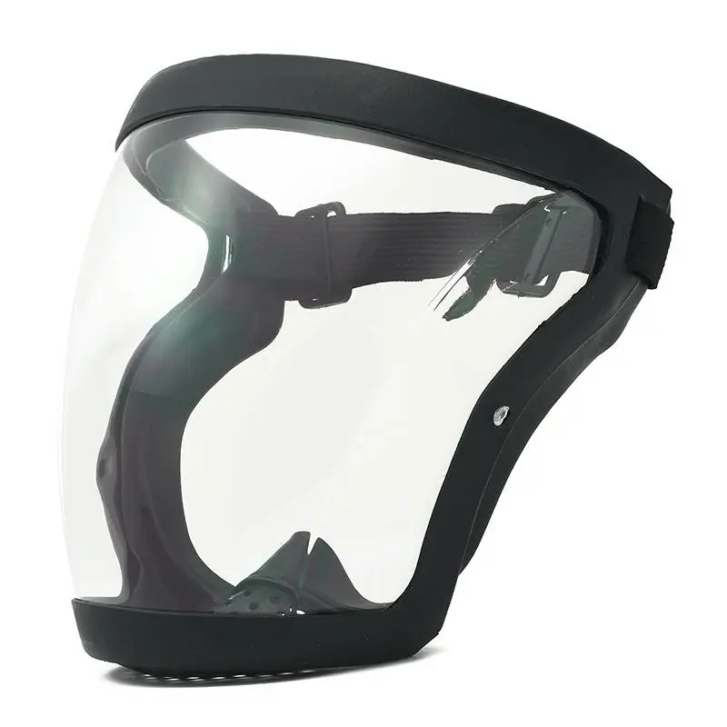 summerwins Full-Face Protective Shield with Protective Mask, Adjustable Transparent Durable PC Plastic Visor, Anti-Fog HD Long-Lasting Vision Lens, Easy Drawstring Closure for Work, Outdoor Sports