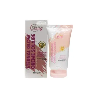 CC GLAM & BEAUTY ETERNAL GLOW CREME SOLAIRE - Premium Cream Gel Sunscreen SPF 50 UVA/UVB Protection - 50g Facial Lightweight