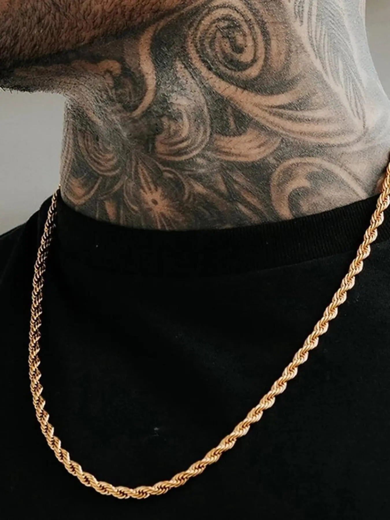Creative Twist Design Chain Link Necklace for Men, Trendy Hip Hop Alloy Necklace, Fashion Accessories for Party, Daily Clothing Decoration, Chains Necklace
