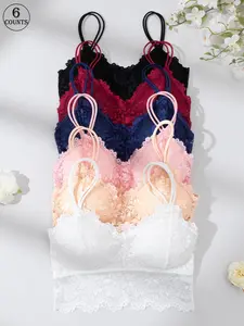 12-piece lace bra for women. Exquisite design with skin-friendly fabric. Multiple colors for you to choose. Comfortable and soft lace fabric. Suitable for daily casual wear.