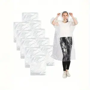 Disposable Heavy-Duty Raincoat with Windproof Hood, Portable Rainproof Waterproof Poncho, Travel Essential for Outdoor Activities
