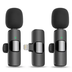 Mini Mic Pro Wireless Microphone for iPhone, iPad, Lavalier Microphone for Video Recording - 2 Pack iPhone Microphones, Clear Recording, Lightning Interface, Suitable for Podcast Tik Tok ,YouTube. wireless microphone phone accessories mini microphone
