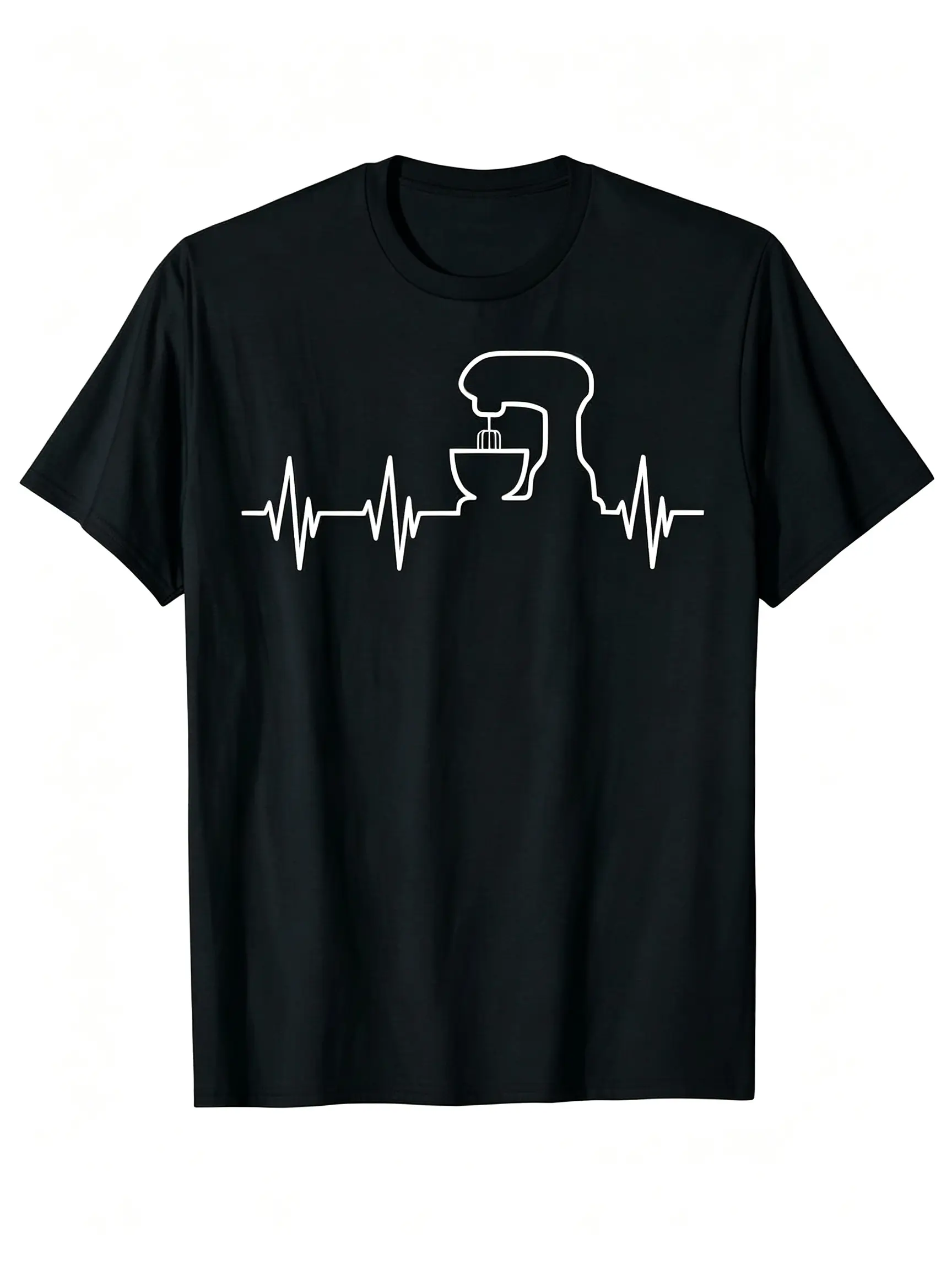 Men's Casual Round Neck Short-Sleeve T-Shirt - Funny Cookie Baking Themed Top, Gift for Bakers, Cute Novelty Kitchen Apparel, Tshirt, Shortsleeve, Cotton, Menswear, Print, Classic, Fabric, Slim Fit, Breathable