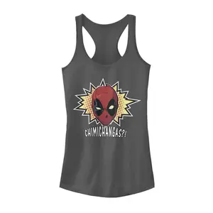 Juniors Womens Marvel Deadpool Chimichangas Racerback Tank Top