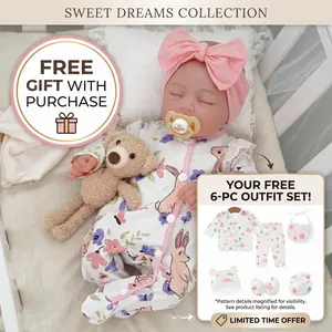 BABESIDE Reborn Baby Doll - 17/20 In Soft Vinyl Realistic Poseable Smiling Girl Doll with Complete Accessories, Soft Cuddly Gift for 3+ Years Old