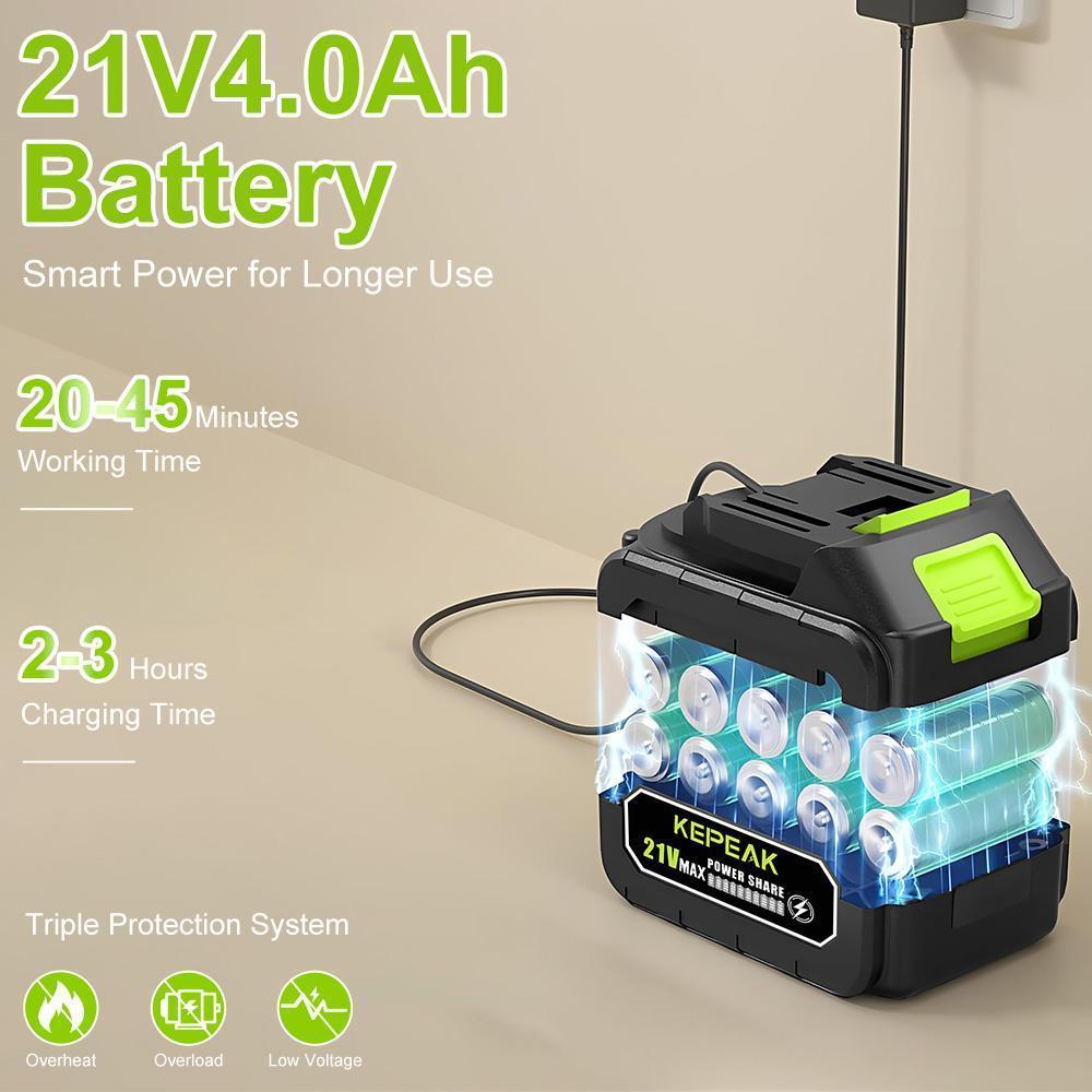 Cordless Portable Power Washer 21V, 200W High Pressure Water Cleaner with 13000mAh Battery, Adjustable 6-in-1 Nozzle & Foam Bottle,for Valentine’s Day Gift