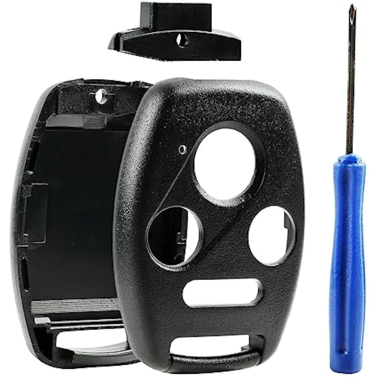 Cutting NOT Required - Key Fob Keyless Entry Remote Shell Case & Pad fits Honda 2003-2012 Accord / 2006-2013 Civic EX / 2009-2015 Pilot /2005-2006 CR-V