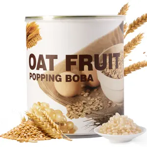T&Tea Oat-Inspired Vegan Pulp Popping Boba Pearls, 1.87 LB, Grain-Infused Bursting Boba with Real Oat Pulp, Layered Chewy Texture for Bubble Tea, Milk Tea, Smoothies, Desserts & Ice Cream
