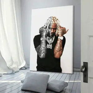 Lil Durk Canvas Poster Painter Living in Art Deco Strong Wall Design Painting Hallway Bedroom Living Room Decorated Poster Ornaments Photo