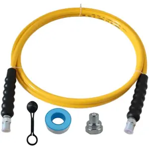 LX Hydraulics 10' 10000psi High  Hydraulic Hose CH-604 Coupler 3/8" NPT Thread Hydraulic Hose Assembly,1/4" ID x 10 ft (YELLOW, 10' 10000 PSI 3/8")