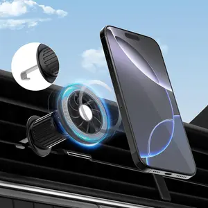Universal Car Vent Magnetic Phone Holder, 360 Degree Rotating Strong Suction Cup, Easy Installation and Use, Fits Most Phones