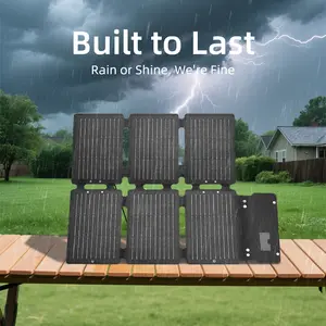 New 60W Multi‑Fold Portable Solar Panel for Charging Phones, Laptops, Tablets, and Power Banks