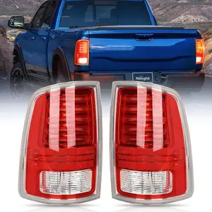 Nilight Taillight Assembly Compatible with 2013 2014 2015 2016 2017 2018 Dodge Ram 1500 2014-2018 Ram 2500 3500 LED Style Driver Side and Passenger Side Rear Tail Light with Bulbs
