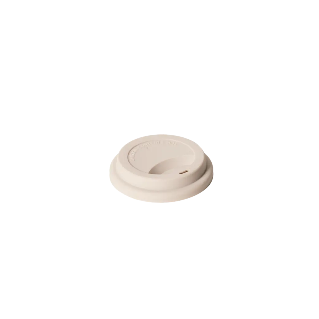 Latte Cup Lid x1 - 12oz Silicone Lid for Coffee On The Go - Keeps Drink Hot & Hands Dry - Pantone 7528C - Coffee Mug & Tumbler Accessory