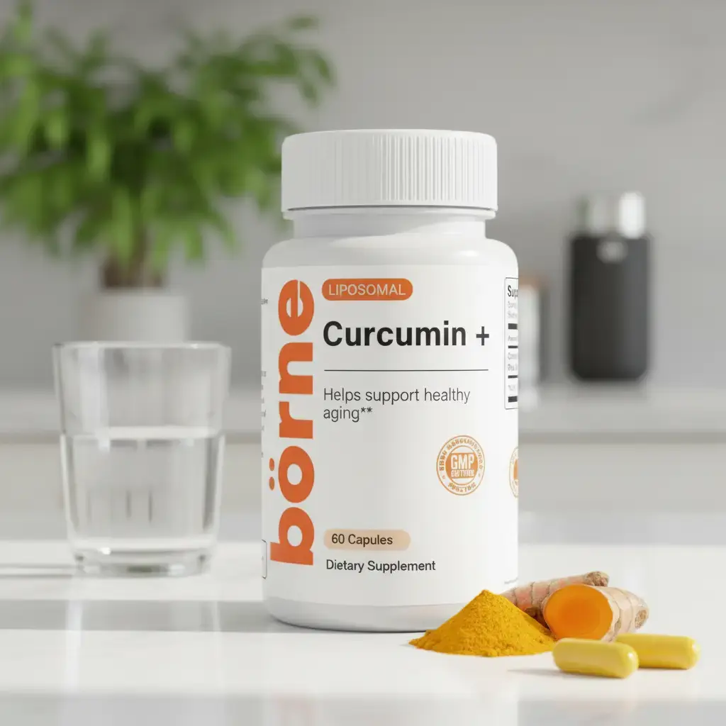 Liposomal Curcumin Wellness Capsules, Borne Healthy Aging & Daily wellness support, Active Lifestyle Support, Edible Dietary Healthcare Supplement - 500mg High Absorption Turmeric Extract, No Artificial Flavor, Capsules (30-60-90 Days Supply)