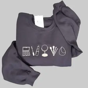 Makeup artist icon crewneck | MUA makeup crewneck | neutral aesthetic Comfort Pullover Casual Comfortable Sweatshirts for makeup artists. MUA gift