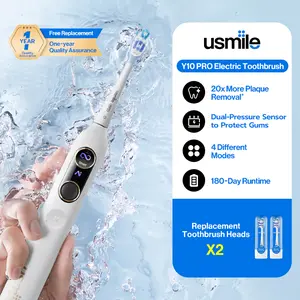 usmile Y10 Pro Electric Toothbrush With Smart Screen, Sonic Electric Toothbrush with Pressure Sensor, USB-C Rechargeable, One Charge Lasts 6 Months