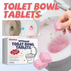 12 Pieces White Toilet Cleaner, Automatic Toilet Cleaning Agent, Effervescent Toilet Cleaner, Indoor Cleaning Bubble Particles, Effervescent Cleaning Tablets