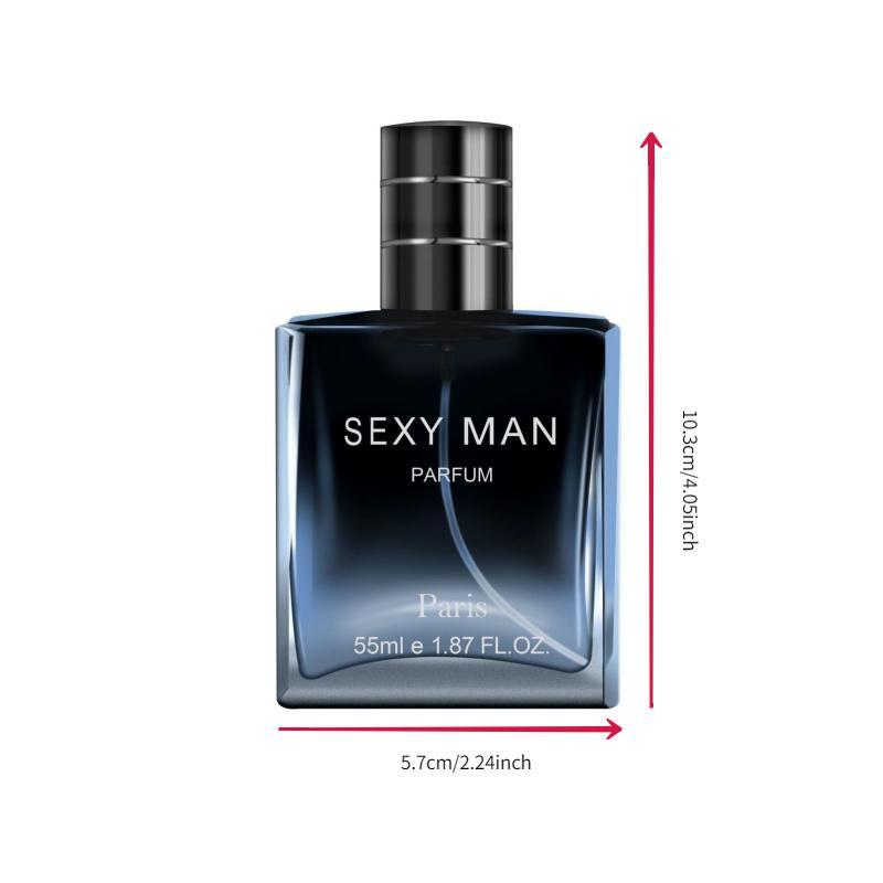 55ML Men's Perfume, Long Lasting Wooden Fragrance, Intense Scent, Natural Cologne, Mysterious Low-key Man's Fragrance for Daily, Business, Dating, Party