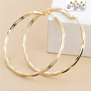 holiday party gift Vintage Vintage-Inspired Large Hollow 4.5CM Round Hoop Earrings for Women - Freshwater Pearl, Perfect for Casual Attire & Gifting