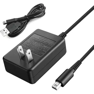 3DS Charger, 3DS Charger Compatible with 3DS XL, DSi XL,  3DS & 2DS- AC Wall Adapter, Universal 100-240V Replacement Power Cord for Handheld Console Accessories (Black)